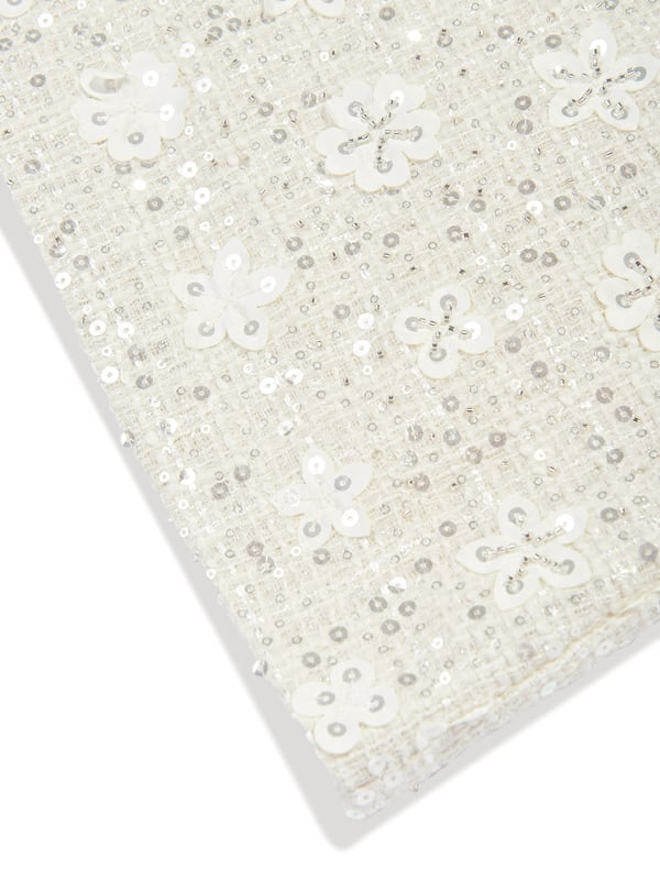 Introducing the exquisite Girls Sequin Embroidered Skirt in White from mama luma, a dazzling addition to any girl's wardrobe for AW2024! Here are the standout features that make it an essential:‚ Luxurious Design: Crafted with sparkling sequins &amp; delicate embroidery for an enchanting look.‚ Elegant White Hue: A pristine white colour that offers a sophisticated and timeless charm.‚ Premium Fabric: Constructed from top-tier materials ensuring comfort &amp; durability.‚ Versatile Style: Perfect for festive events or stylish everyday wear.Elevate your little one's fashion game with this stunning skirt by mama luma. Order now and let her shine like never before!