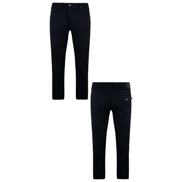 Emporio Armani J06 Slim Fit Men's Black Jeans – a harmonious blend of modern style and impeccable tailoring, meticulously crafted to provide a sleek and versatile addition to your wardrobe. These jeans are designed to elevate your fashion game with a touch of sophistication and contemporary flair.

Key Features:

 Tailored Slim Fit:  The J06 Slim Fit Jeans offer a tailored and modern silhouette that flatters your body's natural lines. The slim fit is designed to provide a sleek and streamlined appearance, making these jeans a versatile choice for various occasions.

 Premium Black Denim:  Crafted from high-quality black denim, these jeans exude an air of sophistication and elegance. The deep black hue not only enhances the jeans' versatility but also adds a touch of refinement to your outfit.

 Modern Design Elements:  Emporio Armani's modern aesthetic is reflected in the design of these jeans. Thoughtful detailing, such as precise stitching and sleek lines, contributes to the overall contemporary look of the jeans.

 Classic Five-Pocket Styling:  The five-pocket styling provides both functionality and a timeless denim appeal. These jeans offer ample storage space for your essentials while adhering to a classic design that never goes out of style.

 Versatile Black Wash:  The versatile black wash of these jeans allows for easy pairing with various tops, shoes, and accessories. Whether you're dressing up or keeping it casual, these jeans effortlessly adapt to your style.

 Discreet Branding:  Emporio Armani's subtle logo detailing adds a touch of luxury without overpowering the design. The discreet branding elements contribute to the overall sleek and sophisticated appearance of the jeans.

 Premium Craftsmanship:  Emporio Armani's commitment to quality craftsmanship is evident in every aspect of these jeans – from the fabric to the stitchin