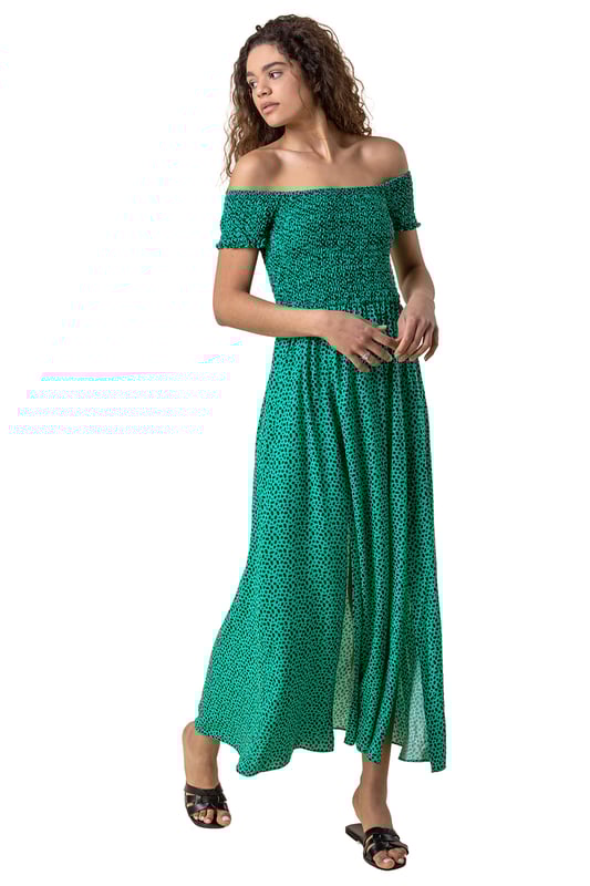 Topshop spot hot sale bardot dress