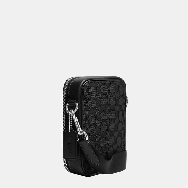 Stanton Crossbody in Signature Jacquard Length 12.5cm,  Width 5.0cm, Height 18.0cm