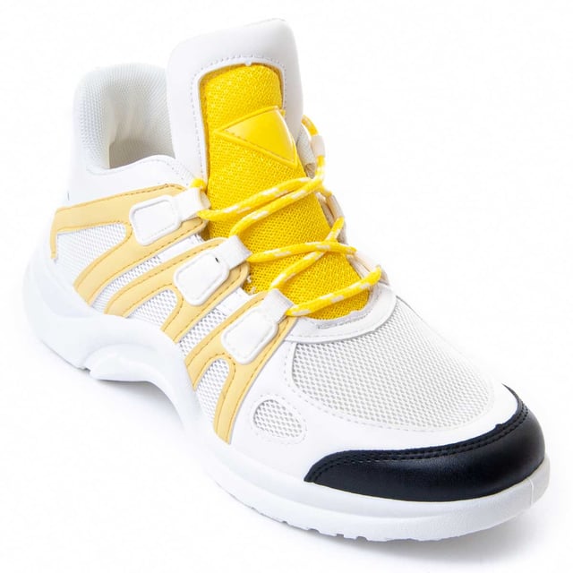 Casual sneaker voor dames. Comfortabele pasvorm. Gevoerde binnenzool. Antislip zool. Versterkte stiksels. Door andere merken voor ons merk gemaakt.