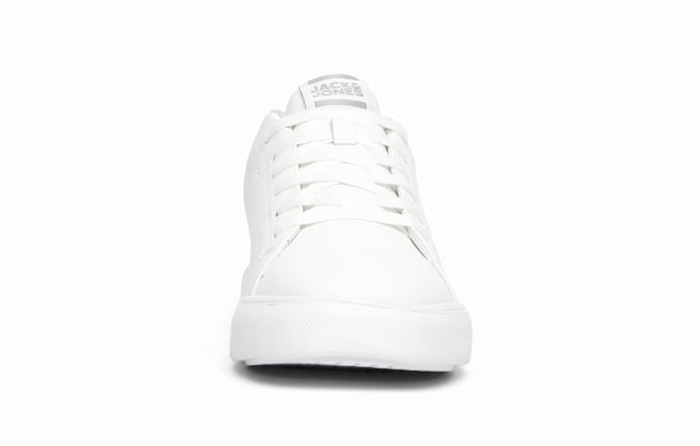 Jack & Jones Sneakers Ealing Wit Heren sneakers van het merk Jack & Jones. De schoen is gemaakt van hoogwaardig synthetisch leer. Merk: Jack & JonesModelnaam: EalingCategorie: heren schoenenMaterialen: synthetisch leerKleur: wit