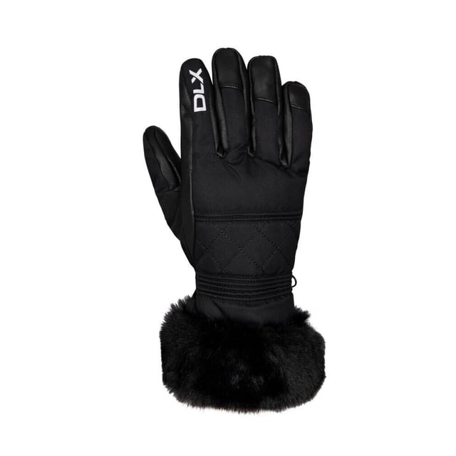 Trespass Womens Ladies Dirin Leather Ski Gloves Black