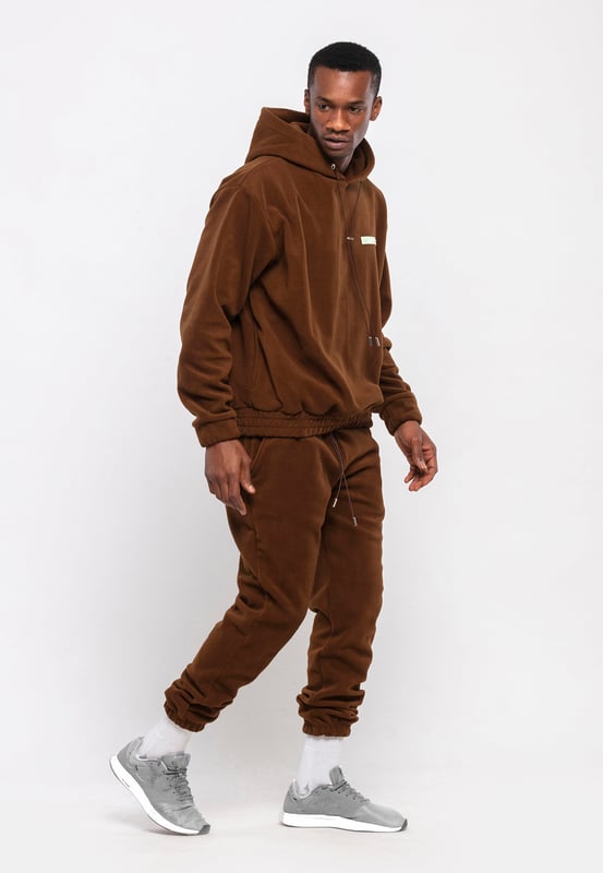 Tom Barron Oversize Fleece-Trainingsanzug-Set für Herren
