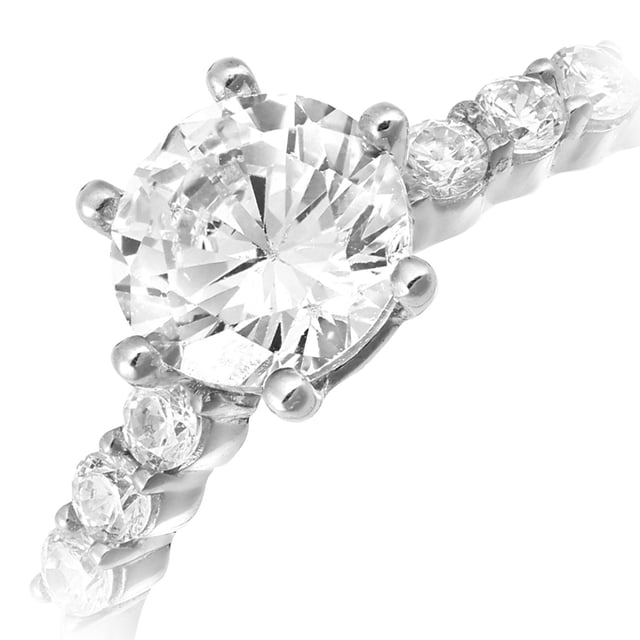9K (375) White Gold: 1.8gr; # Cubic Zirconia: 0.15ct