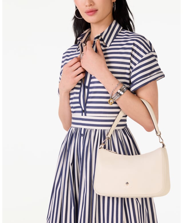 Emma Pebbled Leather Medium Shoulder Bag,  Length: 8.10 Cm,  Width: 27.00 Cm,  Height: 17.00 Cm