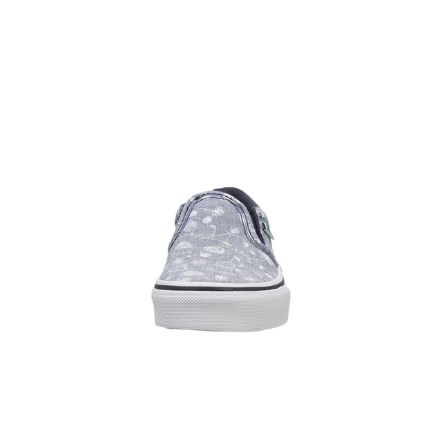 Vans Asher Slip On Blue Canvas Womens Plimsolls 38DMS02