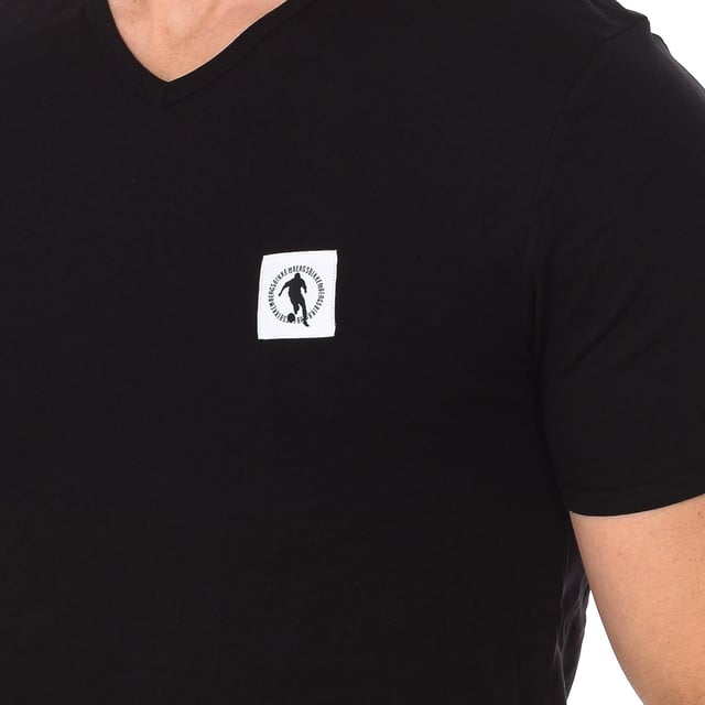 Bikkembergs short sleeve t-shirt.
 Color Black
 V-neck with ribbed finish.
 Fabric label personalized by the brand, on the upper side.
 Comfortable and breathable fabric.
 Seams seen in tone.

 Composition: 95% Cotton, 5% Elastane

 Care:
 -Wash at max temperature. 40ºC.
 -Do not use bleach.
 -Supports dry cleaning.
 -Allows you to use dryer.
 -Iron at max temperature. 130ºC.
 Composition: 95% Cotton, 5% Elastane
 Care:
Care:
 -Wash at max temperature. 40ºC.
 -Do not use bleach.
 -Supports dry cleaning.
 -Allows you to use a dryer.
 -Iron at max temperature. 130ºC.