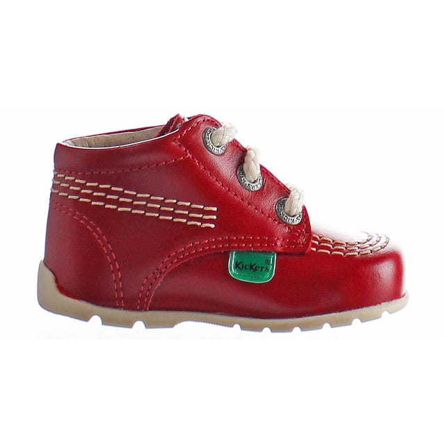 Kickers Kick Hi B Botas de cuero de cuero suave y rojo Core 1 13919