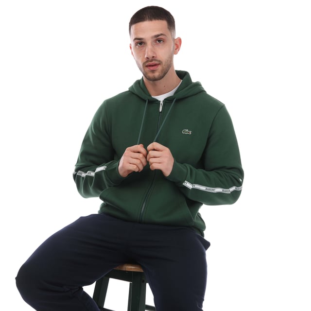Lacoste full zip fleece hoodie store