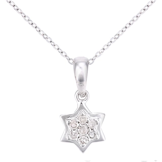 9K (375) witgoud: 1,26 gram; # Diamant: 0,07 ct