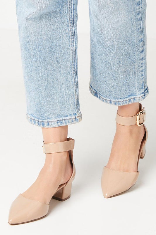 Wide fit pointed court shoes on sale