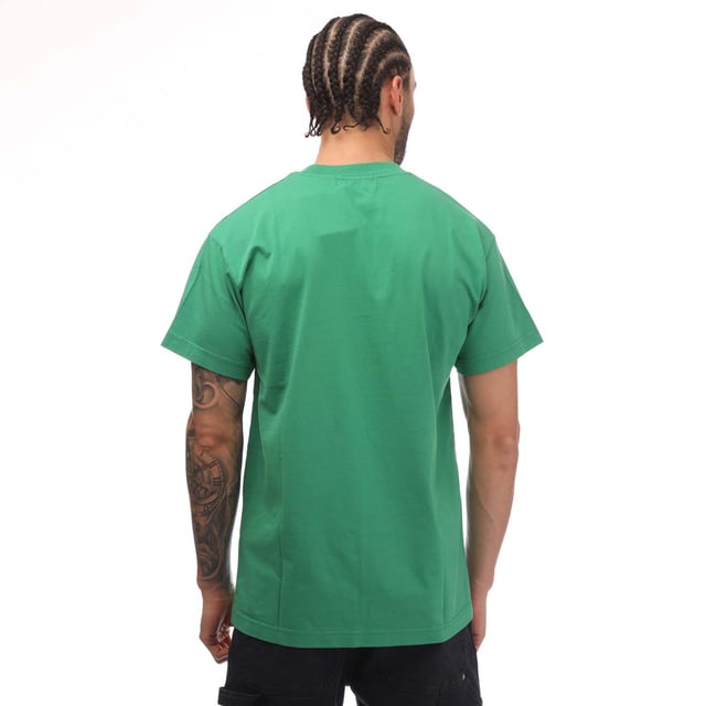 Ambush Monogram Patch T-Shirt in green.- Ribbed crew neck.- Short sleeves.- Logo patch at the chest.- Slim fit.- 100% Cotton.- Ref: BMAA0130015555
