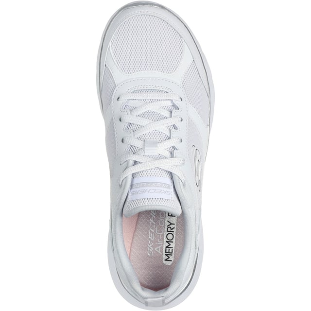 Get a new perspective on flexible sporty style and comfort with Skechers Flex Appeal 5.0. This lace-up features an engineered mesh upper with a cushioned Skechers Air-Cooled Memory Foam insole.