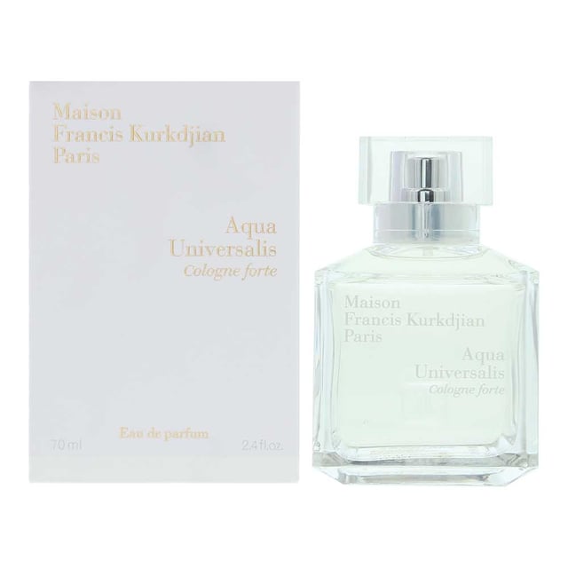 Aqua Universalis Cologne Forte is a Citrus fragrance for both men and women, which was created by Francis Kurkdjian and launched in 2021 by Maison Francis Kurkdjian. The fragrance features a top note of Bergamot; middle notes of Sweet Pea and Mock Orange; and a base note of White Musk. The notes make for a super clean scent with the citrus and floral notes appearing in the opening before the clean musk note takes over.