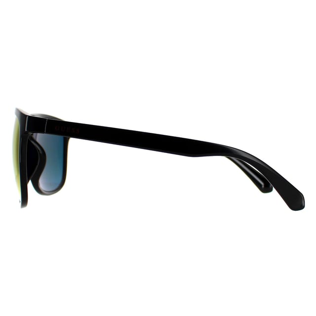 Guess Square Mens Shiny Black Smoke Polarized GF0270