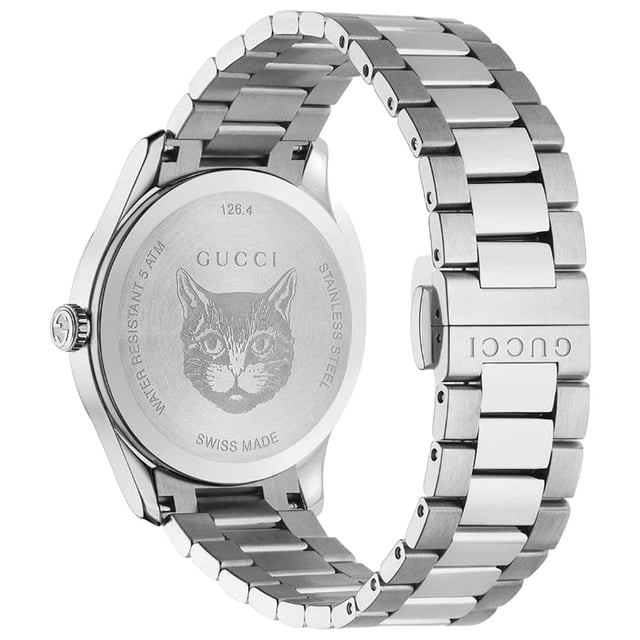 Model: YA1264166EAN: 731903484917Movement: Battery Operated QuartzBracelet color: SilverWaterproofing: 50 Meters - 165 FeetDial Color: PinkBracelet material: Stainless SteelDial diameter: 38 mmGender: UnisexDisplay: AnalogStyle: CasualFeatures: Hour, Minute, SecondGlass type: Scratch Resistant SapphireShape: RoundCase color: Silver