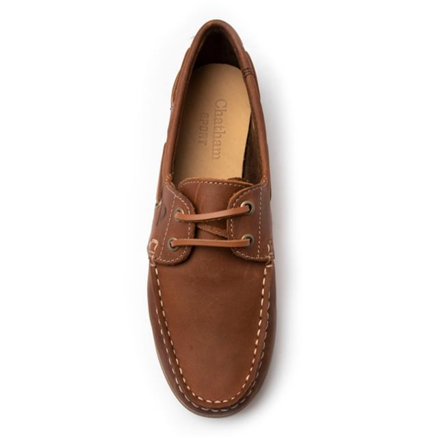 A Sporty Take On A Classic, Lace-up Boat Shoe. Crafted From Premium Brown Leather, This Laidback, Two-eyelet Style Has Tonal Side Lace Details, Tonal Stitching And A Non-slip Rubber Sole