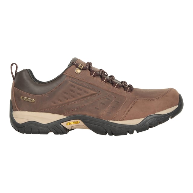 Upper: Crazy Horse Leather. Midsole: Phylon. Outsole: IsoGrip. 5 Eyelets. Fabric Technology: Flexible, Lightweight, Water Resistant, Waterproof Membrane. Cushioned, Pull Tab. Flat Heel. Cut: Low Cut. Design: Contrast Detail, Logo. Toe Style: Round. Fastening: Lace Up.