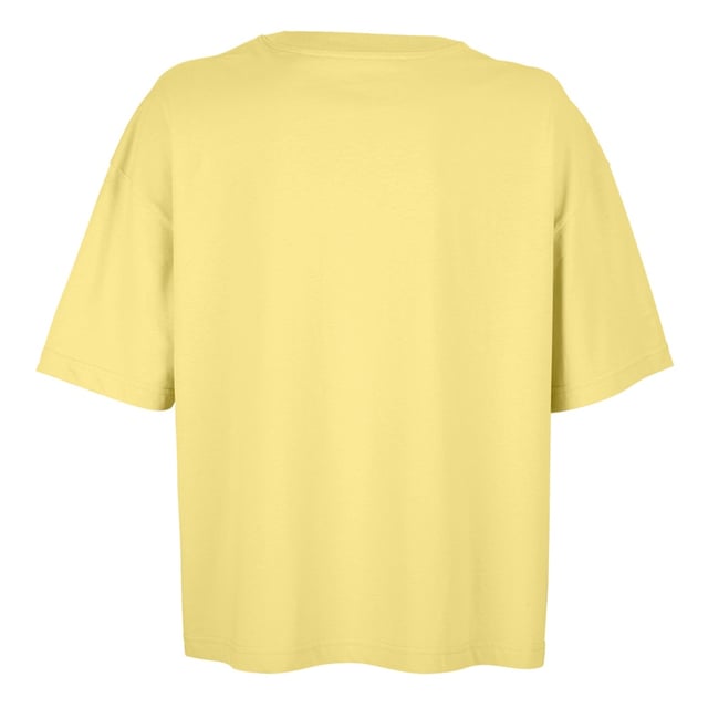 100% Organic Cotton. Fabric: Combed. Design: Plain. Neckline: Crew Neck, Ribbed Collar. Fit: Oversized. Sleeve-Type: Short-Sleeved. Side Seams, Taped Neck, Twin Needle Stitching, Unbranded Size Label. 180gsm. Sustainability: Amfori, BSCI, Fair Wear Approved, Oeko-Tex Standard 100 Certified, PETA-Approved Vegan, REACH.