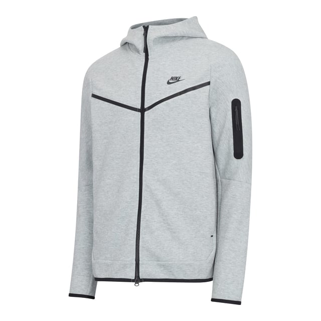 Nike Sportswear Tech Fleece Full Zip Tracksuit Grey Upgrade your wardrobe with the Nike Sportswear Tech Fleece Tracksuit Set, designed for modern comfort and style. Featuring the iconic Tech Fleece Full-Zip Hoodie and Tapered Joggers, this set offers premium warmth without the bulk, making it an essential choice for everyday wear and casual outings.
Key Features:
Tech Fleece Fabric: Engineered with lightweight, double-sided fabric for superior insulation and a sleek, streamlined appearance.
Full-Zip Hoodie:
Panelled hood for enhanced coverage and warmth.
Split kangaroo pockets for convenient storage.
Durable, bonded zipper with a smooth glide and signature tape detailing.
Tapered Joggers:
Tapered fit with ribbed cuffs for a clean, modern silhouette.
Zippered side pocket with bonded trim for secure storage of small essentials.
Elastic waistband with an adjustable drawcord for a personalised fit.
Composition:
Body: 66% Cotton / 34% Polyester
Pocket Bag Palm Side: 69% Cotton / 31% Polyester
Pocket Bag Knuckle Side: 100% Cotton
Why You’ll Love It:
The Nike Sportswear Tech Fleece Tracksuit Set is designed to keep you warm while maintaining a lightweight feel. The hoodie’s structured hood and sleek zipper details complement the joggers' tapered leg for a streamlined, stylish finish. Whether you're on the go or relaxing, this tracksuit offers the perfect combination of functionality and fashion.
Pair it with your favourite Nike sneakers for an effortlessly cool look.