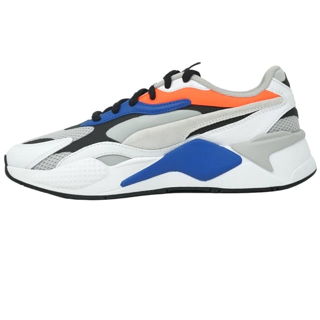 Puma RS-X3 Prisma grijze sneakers. Puma RS-X3 Prisma grijze sneakers. Stijl: 374758-03. Running System-stijl. Sneakers met vetersluiting. Branding op tong en zijkant