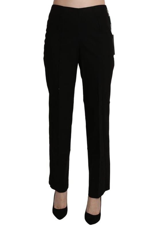 Brand: BENCIVENGA
  Condition: Brand new with tags
  Authenticity: 100% Authentic
  Model: High Waist Straight
  Color: Black
  Material: Cotton
  Closure: Zipper
  Logo details
  Origin: Made in Italy