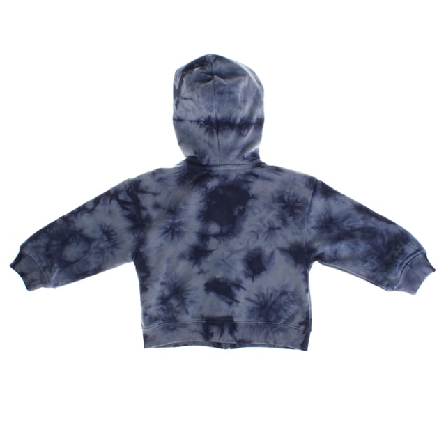 Girls' sweatshirt made from a soft, stretchy knit fabric, ideal for offering comfort and freedom of movement.

 It features a long sleeve design and has a full zip at the front, making it easy to wear.

 Front kangaroo pockets add functionality, allowing you to carry small items or keep your hands warm.

 Includes a hood that provides an extra touch of protection on cooler days.

 The Gap logo, printed on the front of the sweatshirt, adds a subtle touch that highlights its sporty and modern style, ideal for both outdoor activities and everyday wear.
 Composition: Body: 77% Cotton, 23% Polyester; Hood lining: 100% Cotton
 Care:
- Machine wash cold on delicate cycle.
 - Use mild detergents.
 - Use dryer at low temperature.
 - Iron at low temperatures.
 - Do not dry clean.