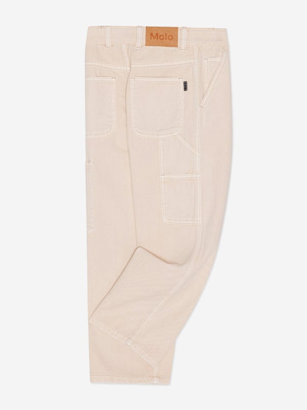 Molo amplify fun and playful energy in their practical Scandinavian designs. These boys Archer naturelle trousers are reflective of the brand's sustainability commitment. Crafted in a utilitarian inspired design with an adjustable elastic via belt loops, side and back pockets and extra details.‚ Regular Fit ‚ Sizes 92-134 Have a Snap Closure For Easy Dressing‚ Sizes 140-176 Have a Regular Jeans Button‚ 100% Cotton