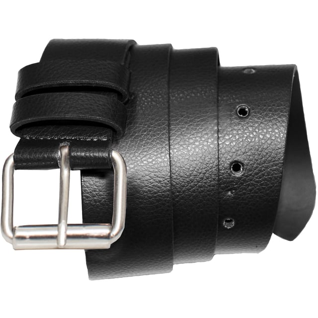 These Designer Kruze Belts Feature a Shiny Silver Brushed Buckle and Loop. High Quality Thick Chunky Belts for Jeans 1.5'' Wide. Size from M (32" - 36")  waist to 5XL (56" - 60") waist