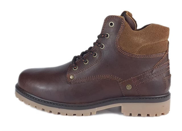 Men's lace up boots from Wrangler the 'Yuma' boots showcase a sturdy design with a rounded toe, six eyelet lace up fastening and durable TR sole with excellent grip. For comfort, the boots are fitted with a padded collar and tongue. Complete with double stitch detail and a pull loop to the tongue for entry assistance. Subtle branding throughout