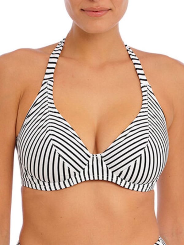 Freya Jewel Cove Halter Bikini Top. Powernet lined cups for shaping and support. This product is recommended as hand wash only.