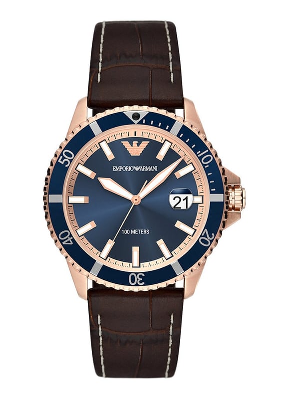 Emporio Armani Diver Braun Herren Armbanduhr AR11556