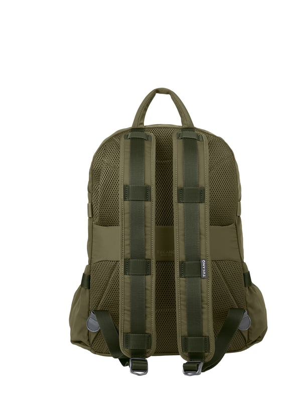 Unisex rugzak met ritssluiting. één met ritssluiting en twee open binnenzakken. twee ritssluitingen aan de voorkant en twee open zijritsen met externe zakken. ontbrekende schouderband.  Handvat van gerecycled polyethyleentereftalaat. twee binnenvakken.  extern materiaal.  Binnenkant van gerecycled polyethyleentereftalaat. Afmetingen: 30x42,5x17,5 cm. Modeproduct