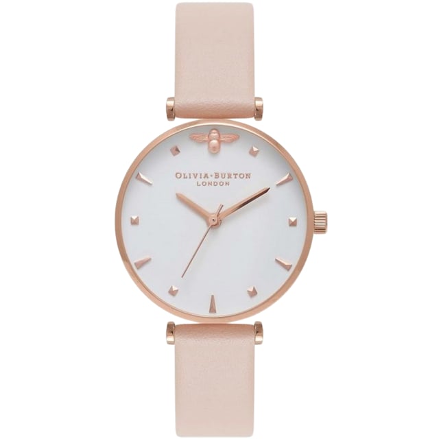 Olivia Burton OB16AM95 - Damenuhr Quarz aus Edelstahl• Material: Edelstahl• Glas: Mineral• Armband: Kunstleder• Farbe: Rosegold• Wasserbeständigkeit: 10 m (1 ATM)• Gehäusegröße: 30 mm