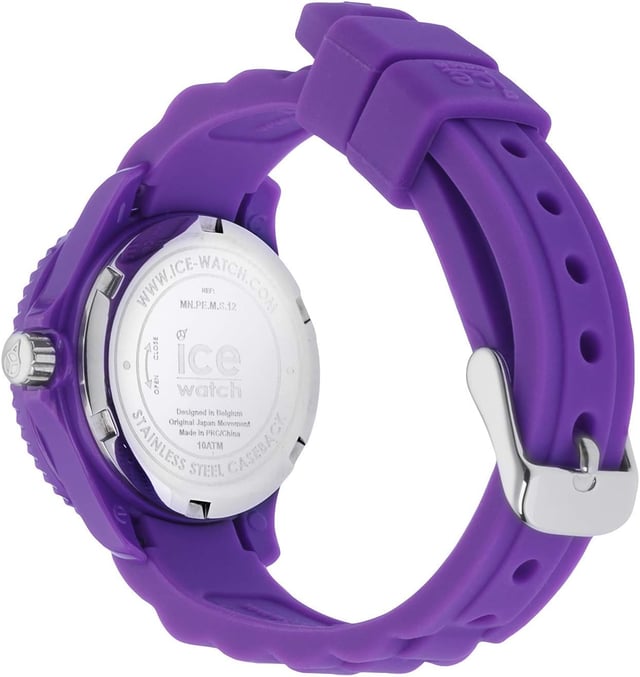 This Ice Watch Ice Mini - Purple Analogue Watch for Child is the perfect timepiece to wear or to gift. It's Purple 28 mm Round case combined with the comfortable Purple Silicone watch band will ensure you enjoy this stunning timepiece without any compromise. Operated by a high quality Quartz movement and water resistant to 10 bars, your watch will keep ticking. This watch with a super soft silicone strap, will add a flash of vibrant style to all your outfits! This Analogue watch has a function: Luminous Hands High quality 12 cm length and 19 mm width Purple Silicone strap with a Buckle Case diameter: 28 mm,case thickness: 10 mm, case colour: Purple and dial colour: White