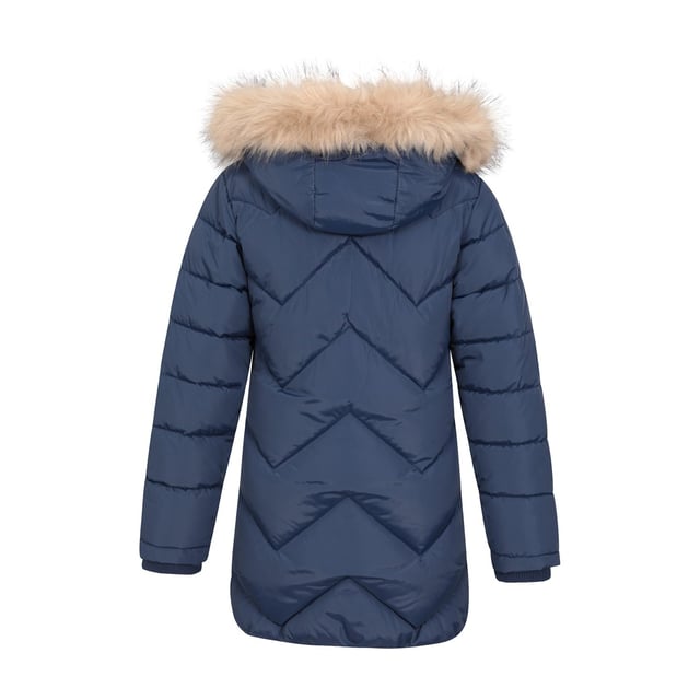 Materiaal: 100% polyester. Voering: Fleece. Stof: Microvezel. Ontwerp: Logo, Quilted. Trim: Acryl, Modacryl. Stof Technologie: DWR Finish, Warmtebehoud, Hoge Warmte, Isolerend, Waterafstotend. Halslijn: Kapitein. Mouwtype: Met lange mouwen. Gewatteerd. Manchet: Ribbel. Kenmerken van de kap: Nep Nepbont. Lengte: Lange lijn. Zakken: 2 Zijzakken. Bevestiging: Volledige ritssluiting, tweewegrits.