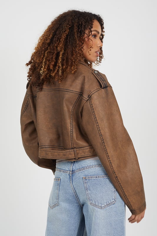 Brave soul leather jacket womens online