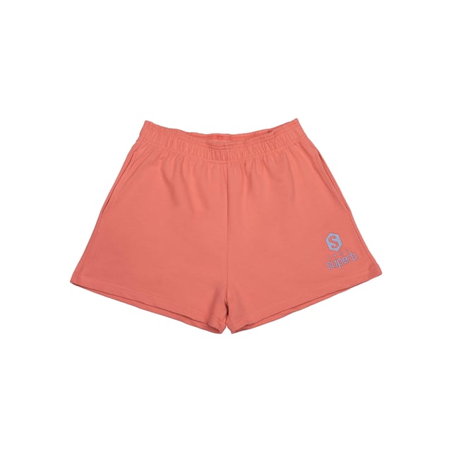 De #SuperbTotalLook waarmee je je op elk moment en in elke situatie jezelf kunt voelen. Een total look in pastelkleuren waarmee je je gelukkig kunt voelen en kunt genieten, zonder aan iets anders te denken, van de essentie van een felbegeerde zomer. Be Happy is de nieuwe Superb collectie voor elke dag, voor alle momenten. Be Happy is jezelf zijn, je vrij voelen.

 Kenmerken:

 Korte shorts met steekzakken
 Biezen in verschillende kleuren
 Schitterend geborduurd logo, voor een contrast van pastelkleuren
 Rubber in de taille
 Gemaakt en ontworpen in Barcelona door het Superb team
 Ons model Valeria is 1.69m lang en draagt maat S.

 Samenstelling:
 96% katoen
 4% elastaan
 Samenstelling: 96% katoen
 4% elastaan
 Onderhoud:
Wassen op maximum temperatuur 30º.
 Strijken op lage temperatuur.
 Je kunt een droger gebruiken.
 Geen bleekmiddel gebruiken.