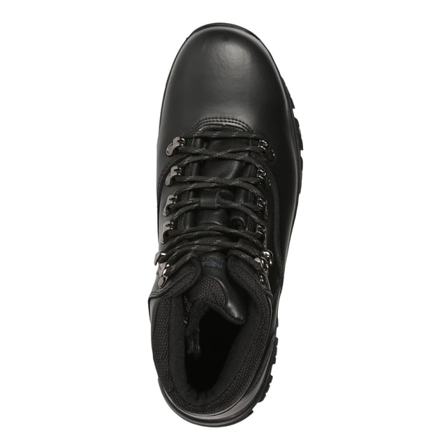 Regatta Mens Gritstone Leather Safety Boots (Black) Upper: Leather. Fabric: Polyester, PU (Polyurethane). Insole: Moulded EVA. Midsole: Penetration Resistant. Outsole: Oil Resistant, Rubber. Sole Features: Durable. Fastening: Lace Up. Fabric Technology: Breathable, Isotex, Waterproof. Internal Membrane Liner, Lacing Hooks, Padded Ankle, Sealed Seams. Flat. Cut: Ankle High. Design: Debossed, Logo. Conforms to Safety Standard: EN20345:2011 S3. Toe Style: Steel Toe Cap.