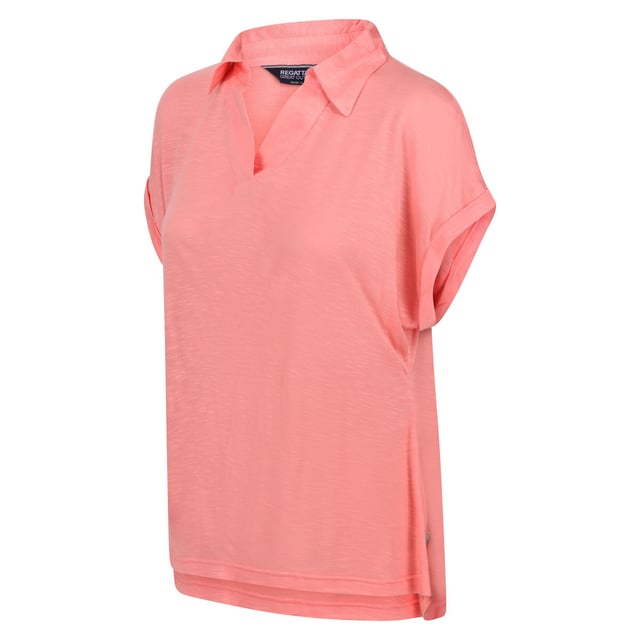 100% Viscose. Fabric: Jersey, Slub, Soft Touch. Design: Textured. Neckline: Collared. Hem: Shaped. Sleeve-Type: Short-Sleeved. Fabric Technology: Breathable, Durable, Lightweight, Moisture Wicking. Drop Shoulder. 130gsm. Sustainability: Made from Recycled Materials.