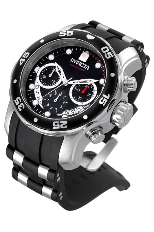 El Invicta 6977 tiene una caja de acero inoxidable de 48 millimetros con una esfera negro.
Esta modelo funciona con un movimiento de Cuarzo preciso.
Resistencia a la presión de aqua de 10 bares.
Este modelo es parte de la colección Invicta Pro Diver - SCUBA.

2 años de garantía Invicta.