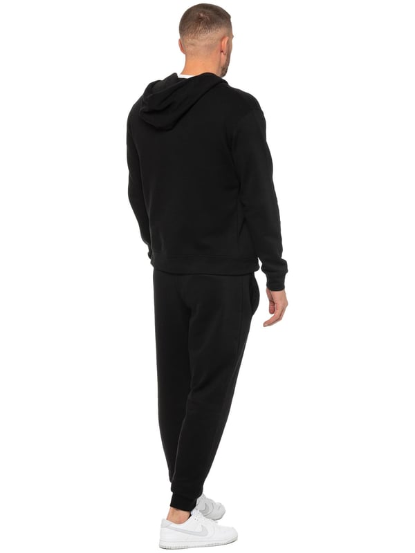 Enzo | Mens Zip Hoodie Tracksuit Set - Black