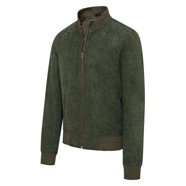 Wir pr�sentieren die Varsity-Bomberjacke aus Wildleder f�r Herren, eine verfeinerte Version der klassischen MA-1-Fliegerjacke. Diese Jacke besteht aus 100 % weichem Ziegenwildleder und bietet au�ergew�hnliche Haltbarkeit und einen geschmeidigen Fall. Die sichtbare Rei�verschlussfront verf�gt �ber einen breiten Steppstich-Rei�verschlusssteg, erg�nzt durch Rippenstrickkragen, -b�ndchen und -saum f�r zus�tzliche W�rme und eine schlanke Silhouette. Mit vier Taschen � zwei an der Taille und zwei innen, darunter eine sichere Rei�verschlusstasche � kombiniert diese komplett gef�tterte Jacke nahtlos Stil und Funktionalit�t. � Aus 100 % weichem Ziegenwildleder f�r Haltbarkeit und Komfort � Sichtbarer Rei�verschluss vorne mit Steppstich-Rei�verschlusssteg � Rippenstrickkragen, -b�ndchen und -saum zur Isolierung � Vier Taschen: zwei an der Taille und zwei innen, eine mit Rei�verschluss � Komplett gef�tterte Innenseite f�r zus�tzliche W�rme und Komfort