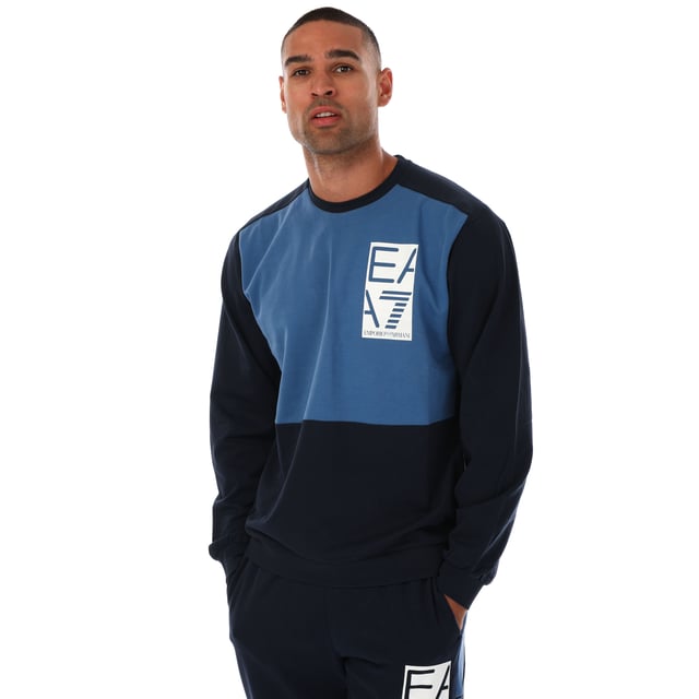 Ea7 sweatshirt navy shop