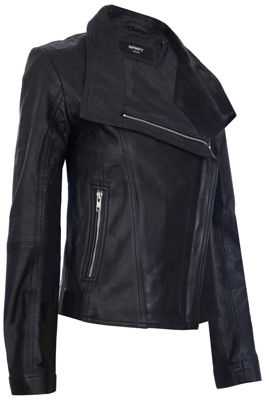 Elevate your style with this season's must-have fashion accessory Ã¯Â¿Â½ a perfectly crafted leather jacket that flawlessly combines cutting-edge design with timeless elegance. Here's why this jacket stands out:  
Classic Biker Spirit: This jacket embodies the classic biker spirit, featuring detailed paneling throughout for an authentic and stylish look. 
Customized Fit: Zipped gauntlet cuffs allow you to tailor the fit to your preference, ensuring both comfort and style. 
YKK Zip Front: The YKK zip front adds a sleek and functional element to the jacket, perfectly complemented by a classic biker rever collar. 
Short and Close-Fitting: With a shorter length and close fit, this biker jacket exudes chic style, making it a versatile addition to your wardrobe. 
Attention to Detail: Impeccable craftsmanship and attention to detail make this leather jacket a standout fashion piece, combining modern design with classic elements.  Make a bold fashion statement with this beautifully crafted leather jacket that seamlessly marries cutting-edge style and timeless elegance, sure to turn heads wherever you go