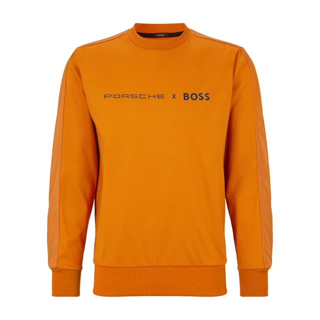 Heren Boss x Porsche Stadler 191 Sweatshirt.- Officiële Porsche licentie.- Trendy crewneck sweatshirt met waterafstotende inzetstukken van technische stof.- Elastische taille en manchetten.- Ronde hals. Materiaal: 100% katoen. Ref: 50483755890.