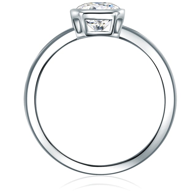 Are you looking for an exquisite engagement ring? This solitary ring of the 1934 label guarantees an enthusiastic "yes" of her loved ones! The opulent, angular zirconia crystal in emerald cut becomes a mysteriously sparkling eyecatcher on a deliberately minimalist-sided ring rail. A rhodium -off protects the ring made of high -glossly polished 925 silver from starting. A stylish accessory that is not only an affordable alternative to expensive diamond rings, but is also often worn after the wedding!