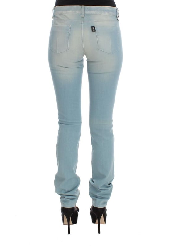 Marca: CoSTUME NATIONAL CNC.
  Estado: A estrenar con etiquetas.
  Ajuste: Super delgado.
  Color: Azul.
  Material: 98% algodon 2% elastano.
  Bragueta: Cremallera y boton.
  Detalles del logotipo.