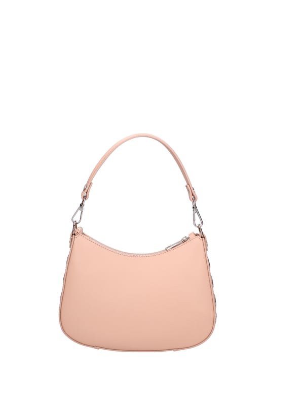 Bolso de hombro para mujeres. El cierre es con zip. Los bolsillos internos están abiertos. Los bolsillos externos están ausentes. La correa del hombro es ajustable y extraíble en cuero. El mango está en cuero. Los compartimentos internos son uno. El material externo es el verdadero cuero arrugado. Está alineado internamente en Eco -Leather. Medidas: 26x18x4 cm. Hecho en Italia